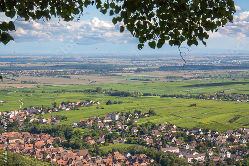 Ribeauvillé vue de la montagne, Haut Rhin, Alsace