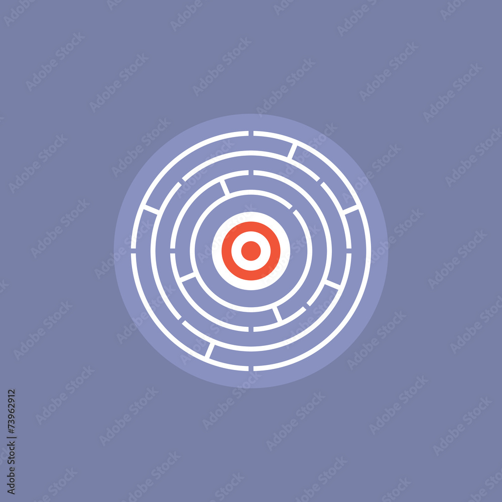 Maze challenge flat icon illustration Maze challenge flat icon illustration