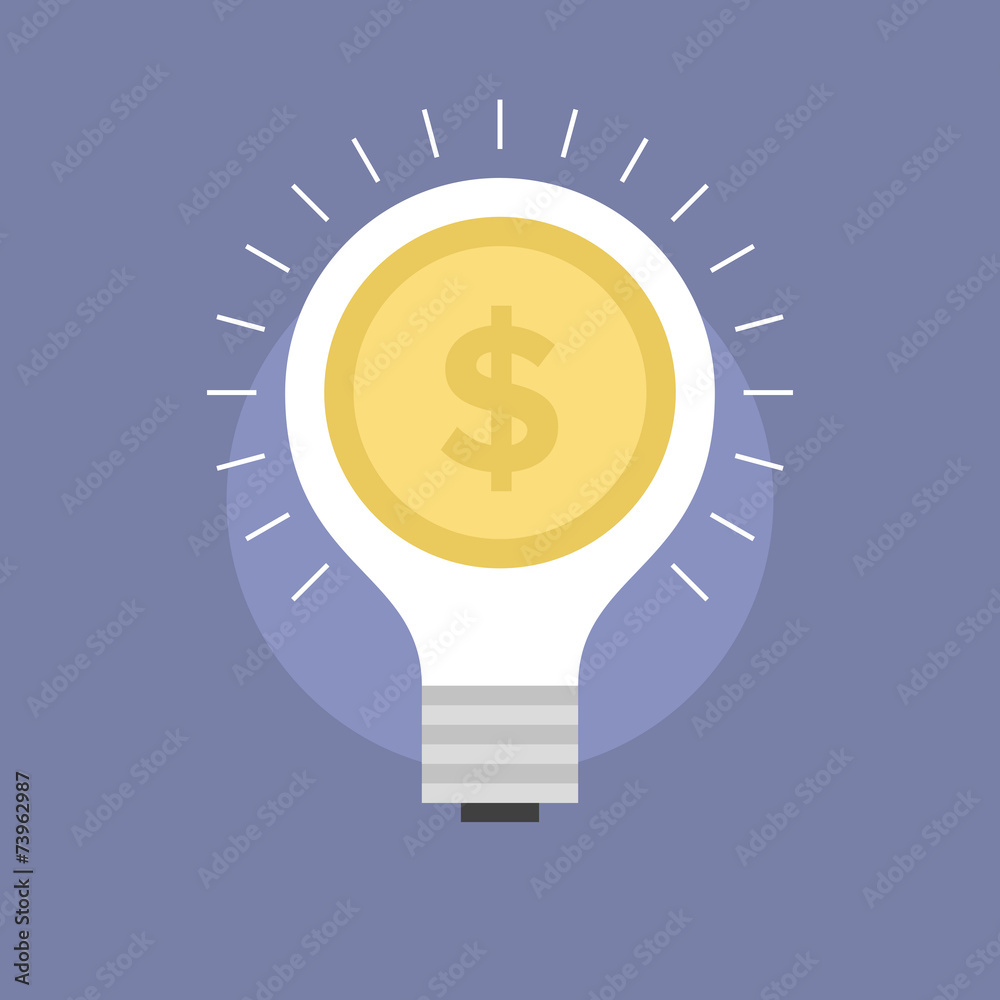 Market innovation flat icon illustration Market innovation flat icon illustration