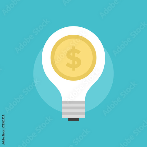 Money idea flat icon illustration