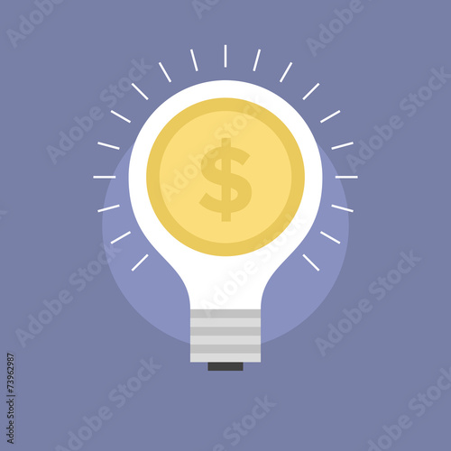 Market innovation flat icon illustration