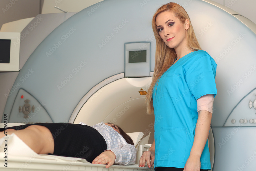 Radiologic technician at work