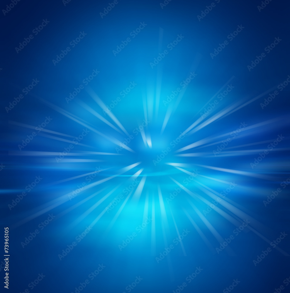 Abstract motion explosion in dark blue background