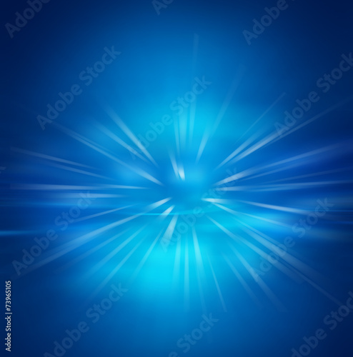Abstract motion explosion in dark blue background