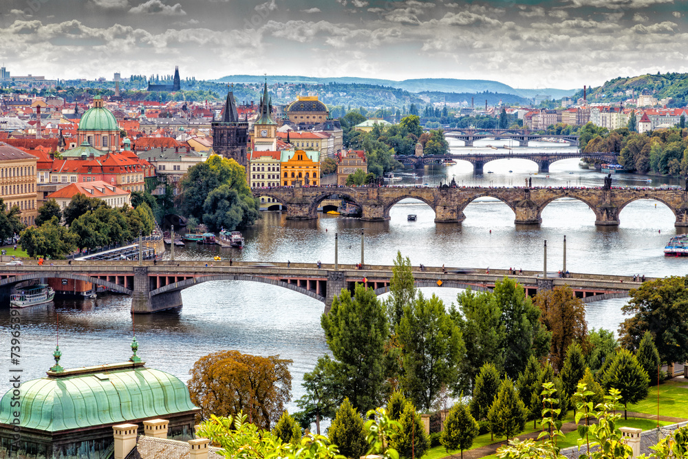Bridges and rooftops of Prague Bridges and rooftops of Prague