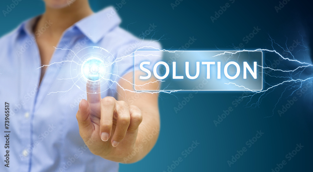 Businesswoman solution concept