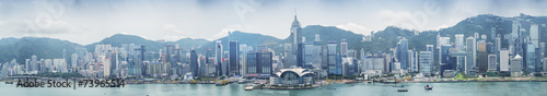 HONG KONG - MAY 12, 2014: Stunning panoramic view of Hong Kong I © jovannig