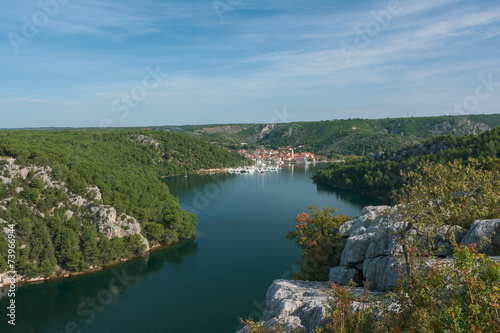 View from bridge Krka, near Skradin