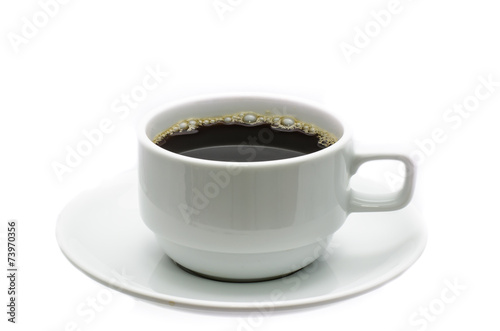 coffee black on white background