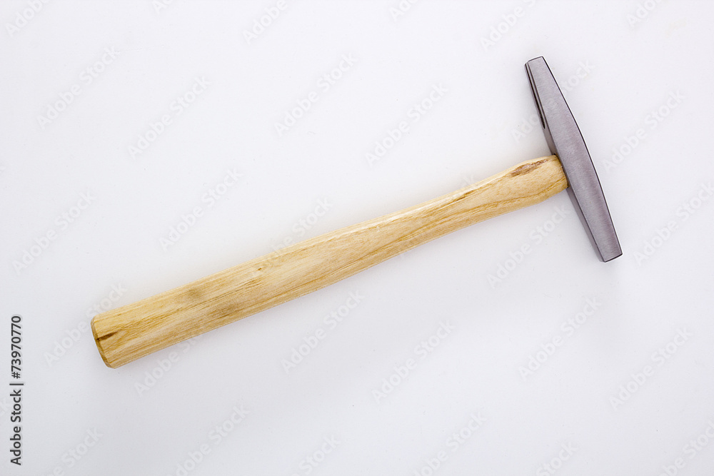 Hammer with a wooden handle