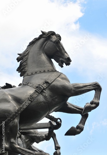 Architectural detail of equestrian architecture in London
