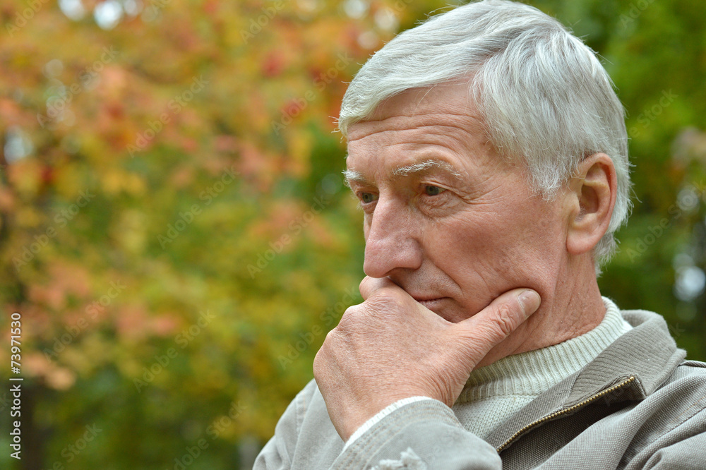 Senior man thinking Senior man thinking