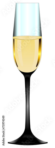 Sekt- Champagner Glas als Vektor