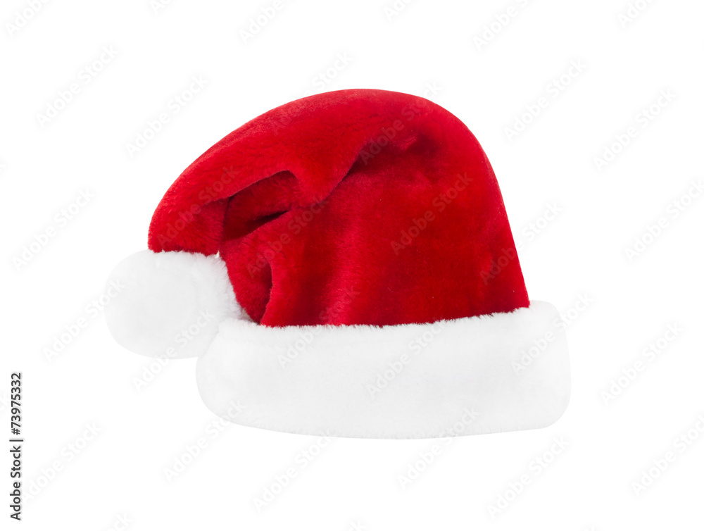 Santa Claus red hat isolated on white background Santa Claus red hat isolated on white background