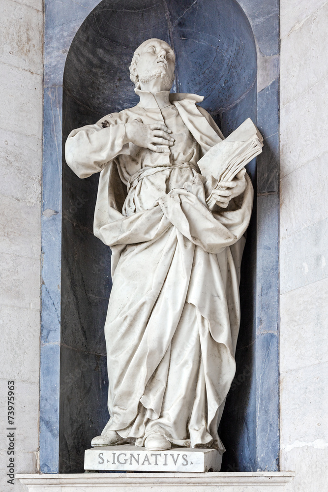 Obraz premium Saint Ignatius of Loyola Italian Baroque sculpture
