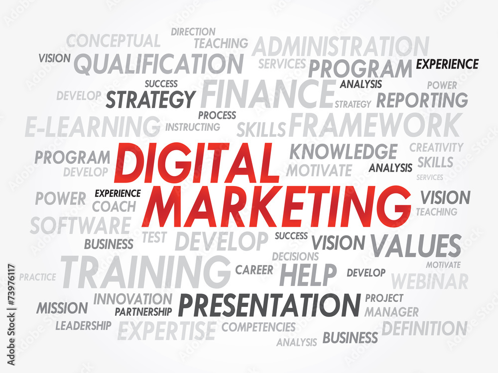 Word cloud of Digital Marketing related items, vector Word cloud of Digital Marketing related items, vector