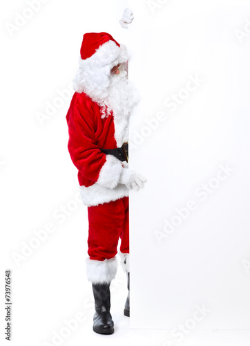 Santa Claus with banner