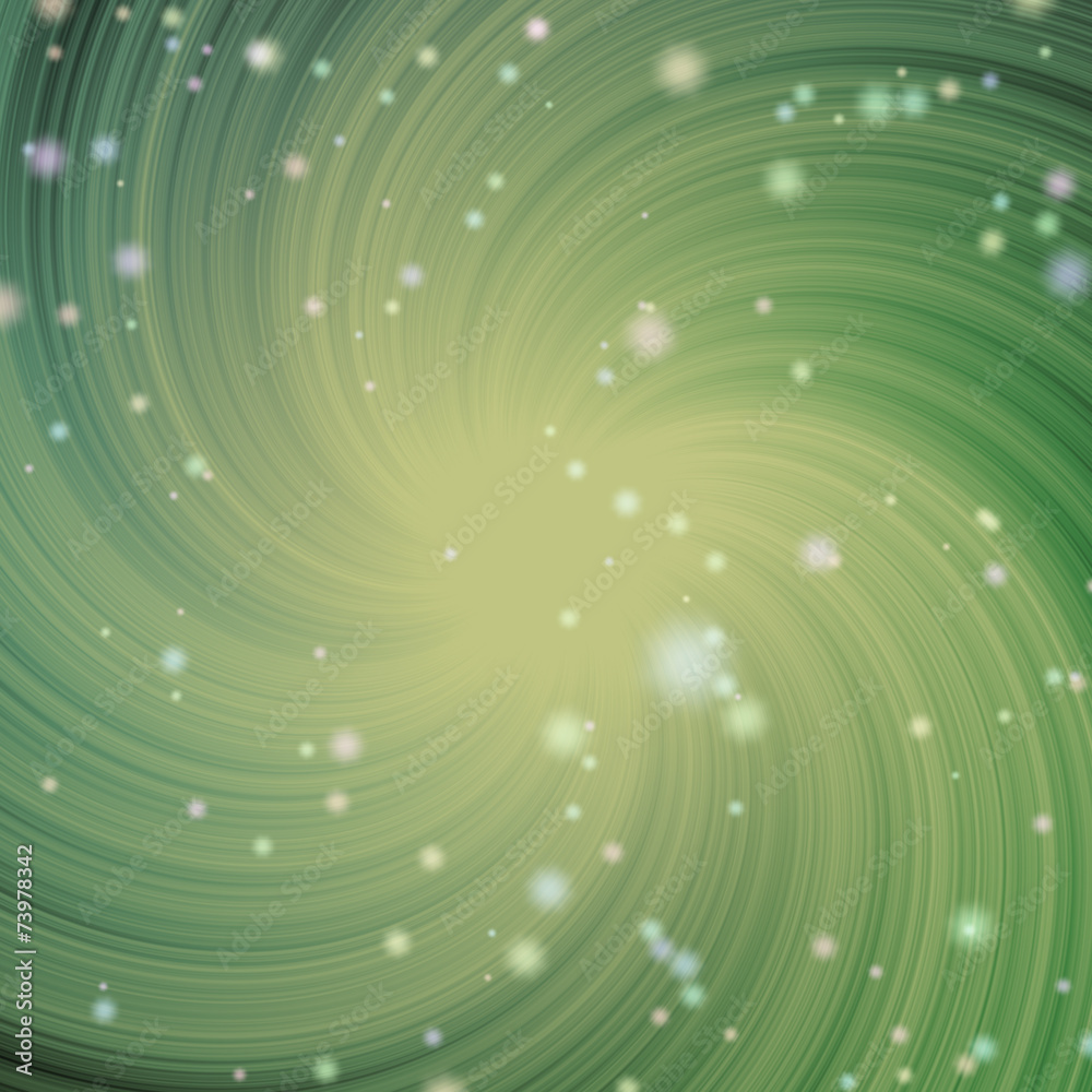 texture of green burst star in space