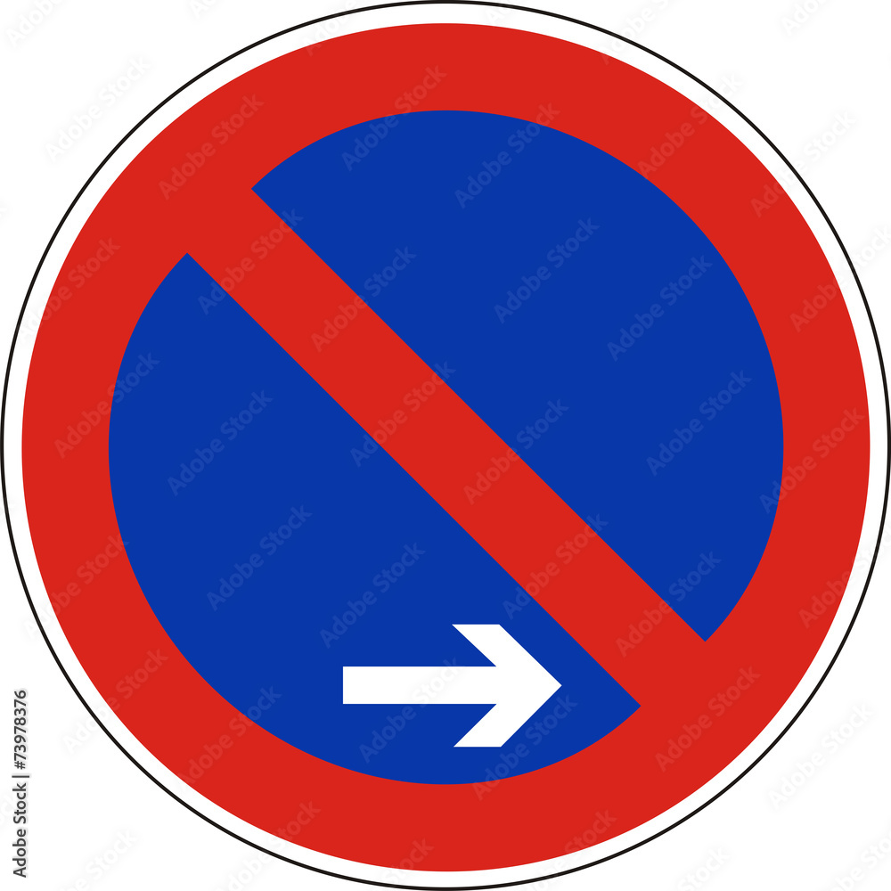 Verkehrszeichen, Eingeschkränktes Haltverbot Verkehrszeichen, Eingeschkränktes Haltverbot