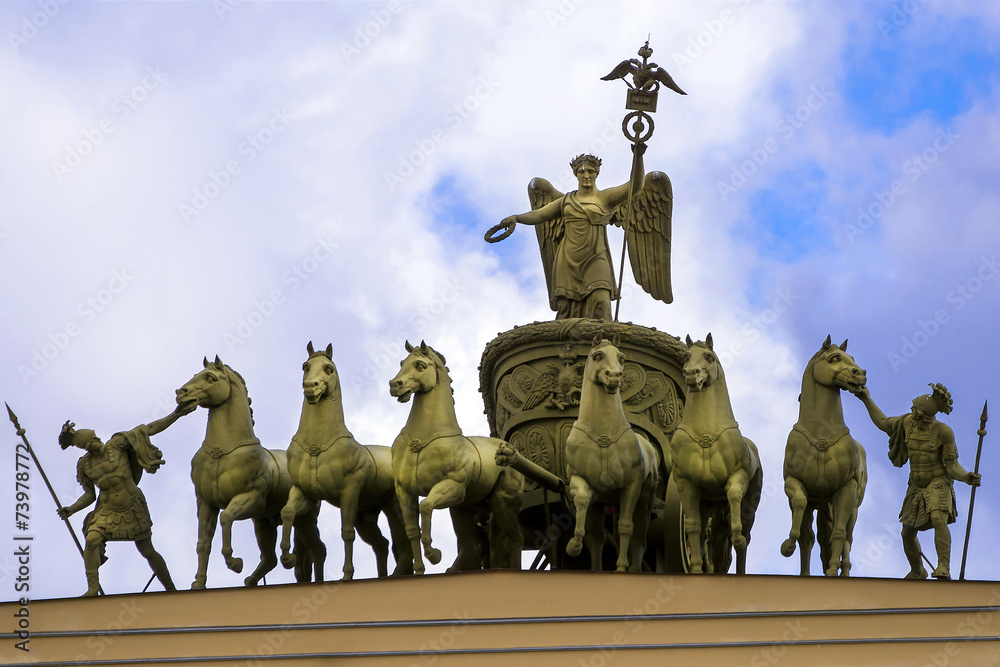 Obraz premium Triumphal Arch Of General Staff Building In Saint Petersburg