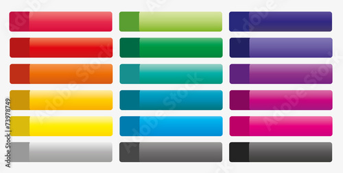 Set of colorful buttons for web