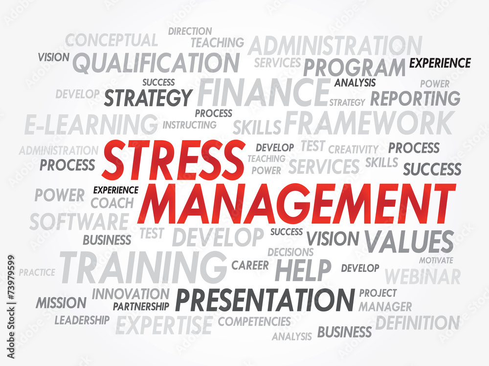 Word cloud of Stress Management related items, vector Word cloud of Stress Management related items, vector