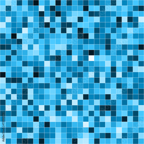 Abstract digital blue pixels seamless pattern background