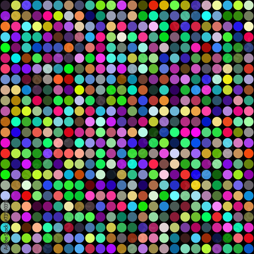 Abstract rainbow circles seamless pattern background