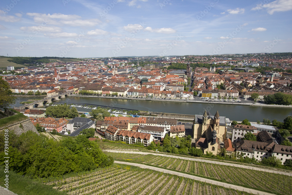 View over Wurzburg, Germany