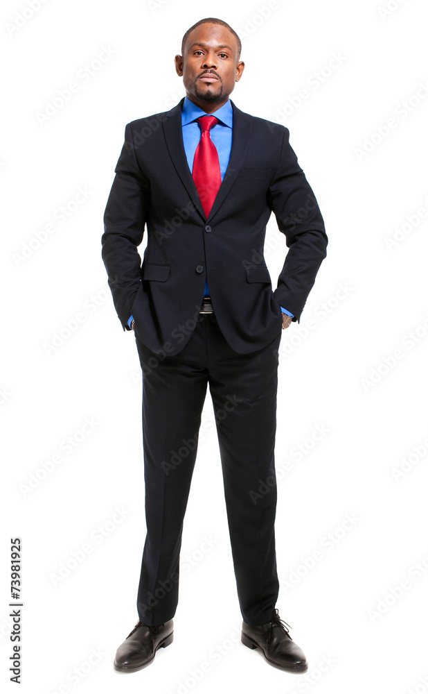 Full length black businessman isolated on white Full length black businessman isolated on white