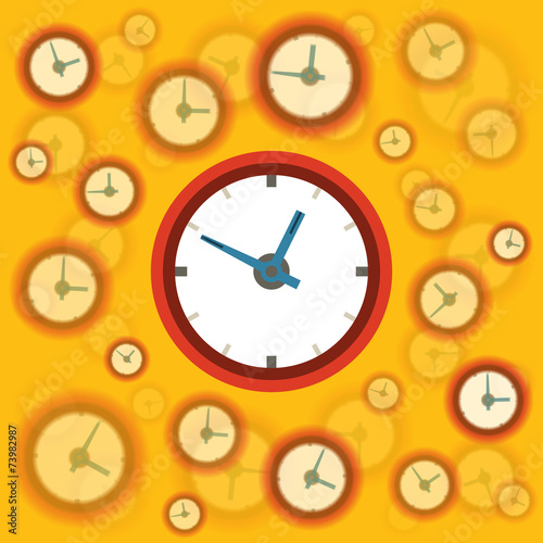 Flat clock background