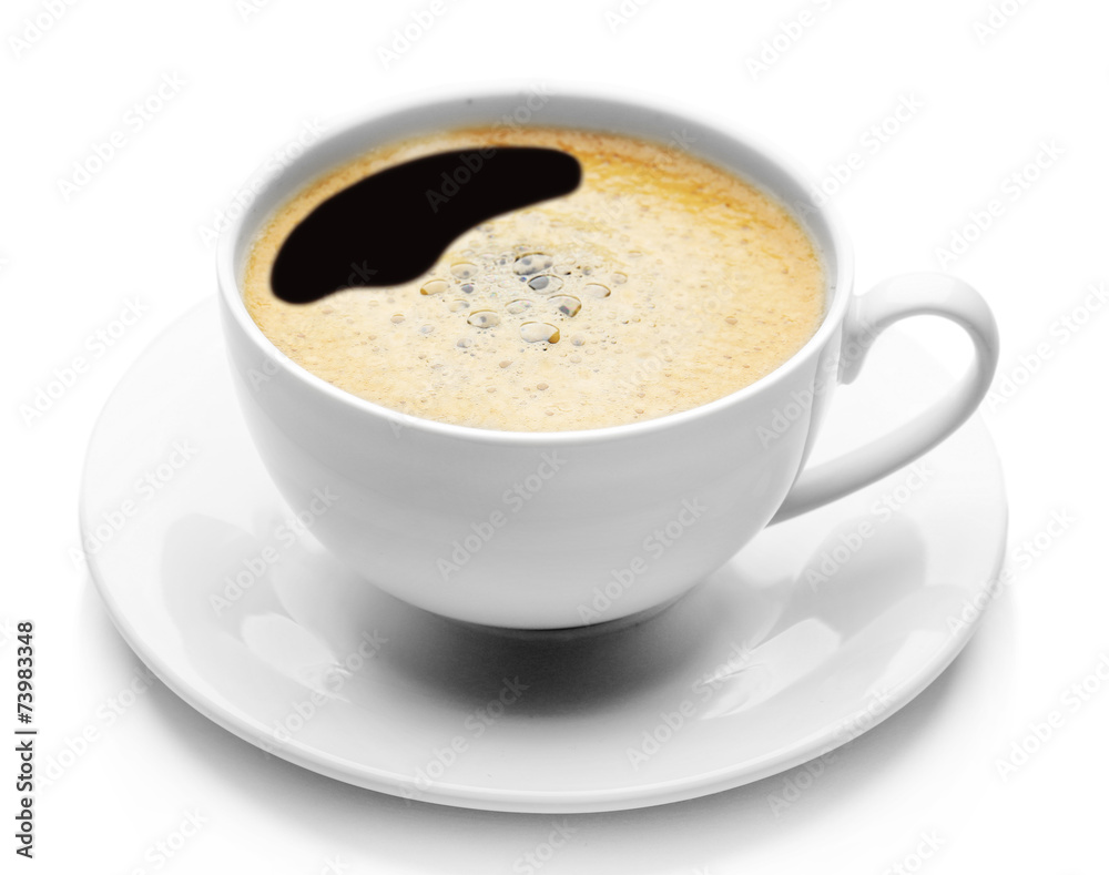 Cup of coffee isolated on white Cup of coffee isolated on white