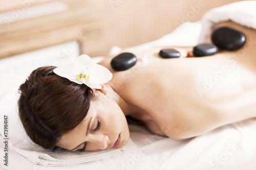 Hot stone massage therapy