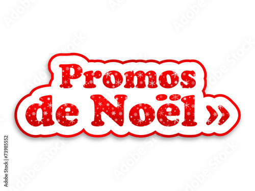 Bouton "Promos de Noël" (joyeuses fêtes bannière joyeux)