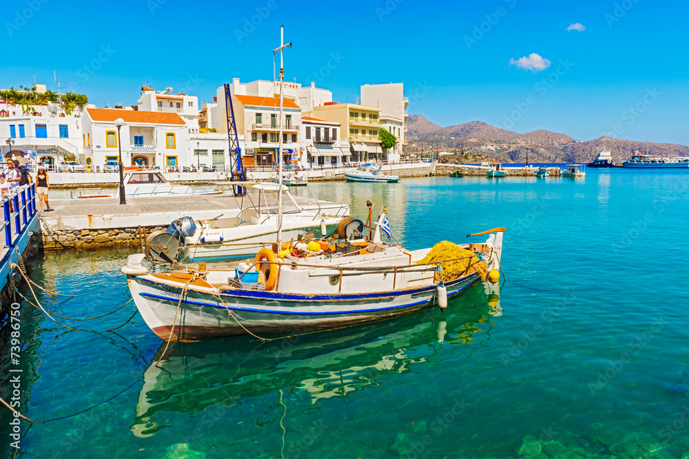 Greek boat at Agios Nikolaos port