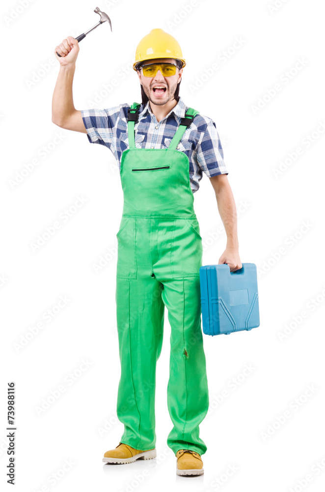 Industrial worker isolated on the white background Industrial worker isolated on the white background