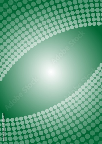 Green background with white circles on grafient area