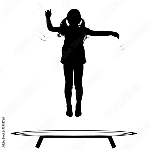 girl jumping trampoline