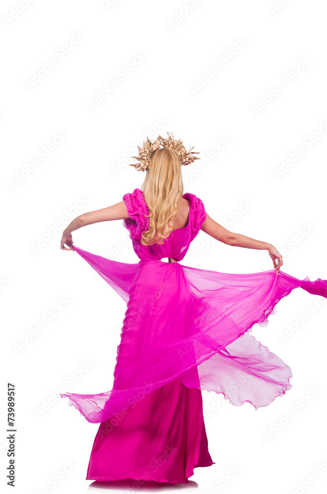 Woman in fashion clothing isolated on white Woman in fashion clothing isolated on white