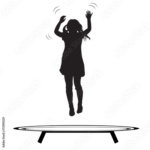girl jumping trampoline