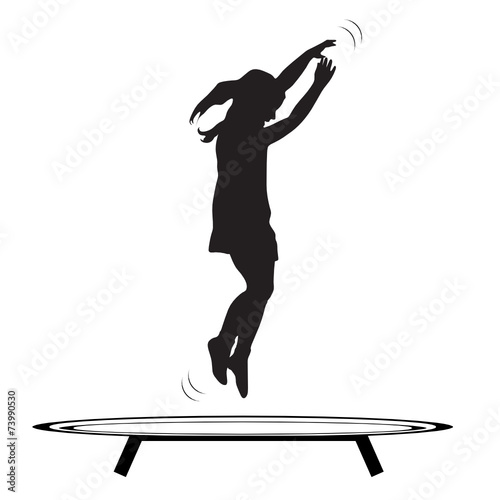 girl jumping trampoline
