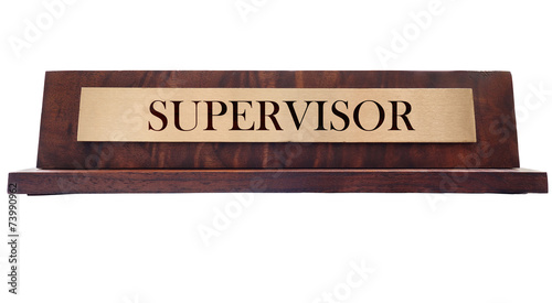 Supervisor name plate