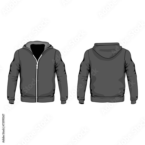 Men s hoodie shirts template front and back