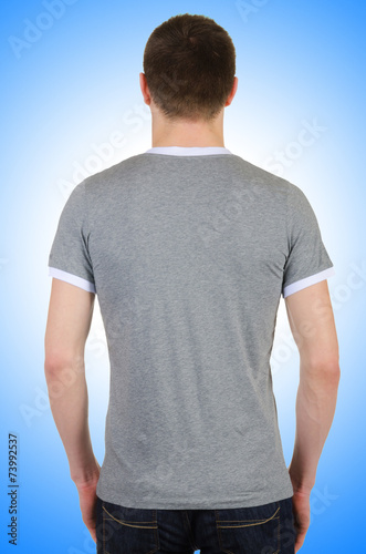 Male t-shirt isolated on the white background