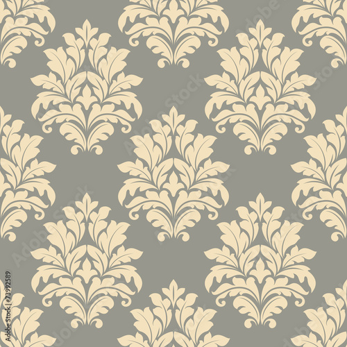 Vintage floral beige seamless pattern