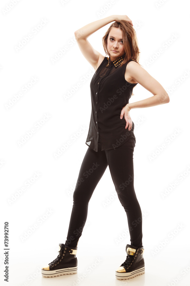 people concept - teenage girl in casual clothes people concept - teenage girl in casual clothes