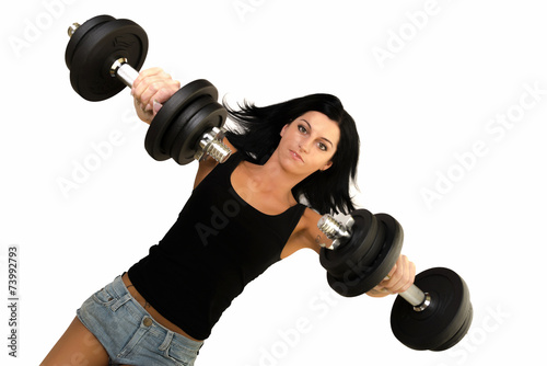 gym woman exercising photo