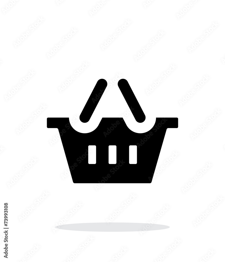 Basket simple icon on white background. Basket simple icon on white background.