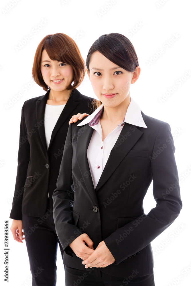 asian businessgroup on white background asian businessgroup on white background