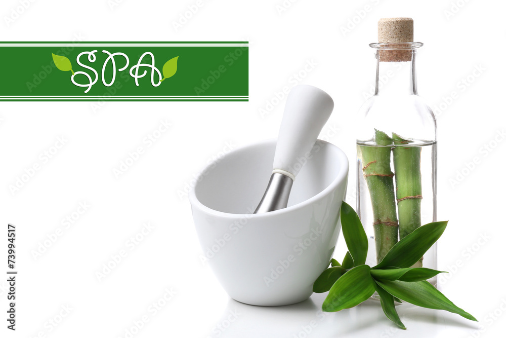 Spa setting isolated on white Spa setting isolated on white